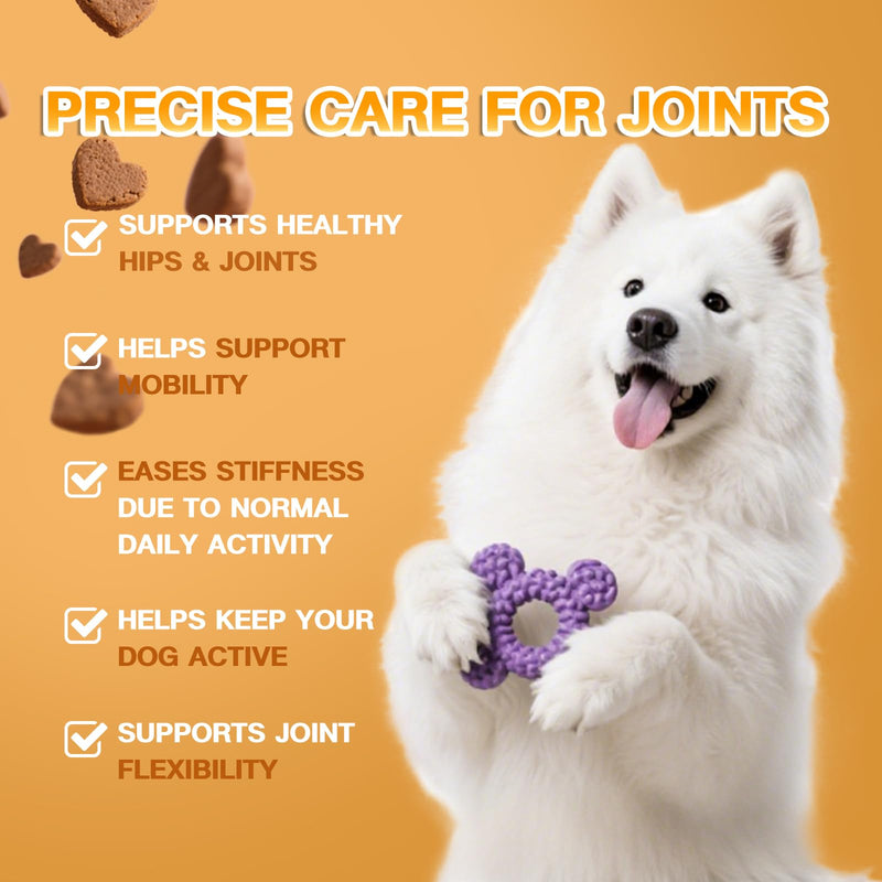Dog Hip & Joint Chews 120 Count – Glucosamine, Chondroitin, MSM, Green-Lipped Mussel & Hyaluronic Acid for Mobility & Joint Support, Hemp Seed Oil, Duck Flavor, All Breeds