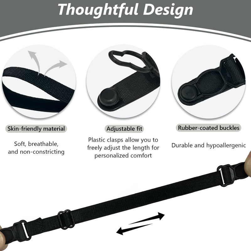 Mask Ear Saver Straps Set of 12 ‚Äì Adjustable Face Mask Extender Holders for Ears, Elastic Back-of-Head Mask Clips for Adults & Kids - BeesActive Australia