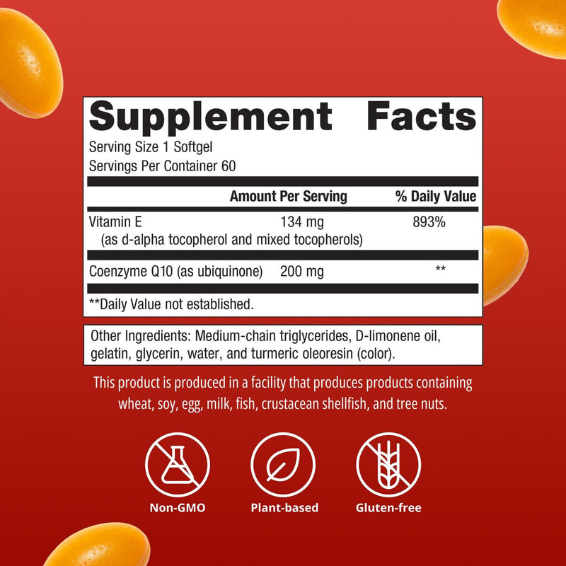 Metagenics CoQ10 ST-100, Heart & Cardiovascular Health, 60 Softgels | CoQ10 Supplement with Ubiquinone and Vitamin E, Supports Cardiovascular and Cellular Energy Health, Non-GMO 60 Count (Pack of 1)