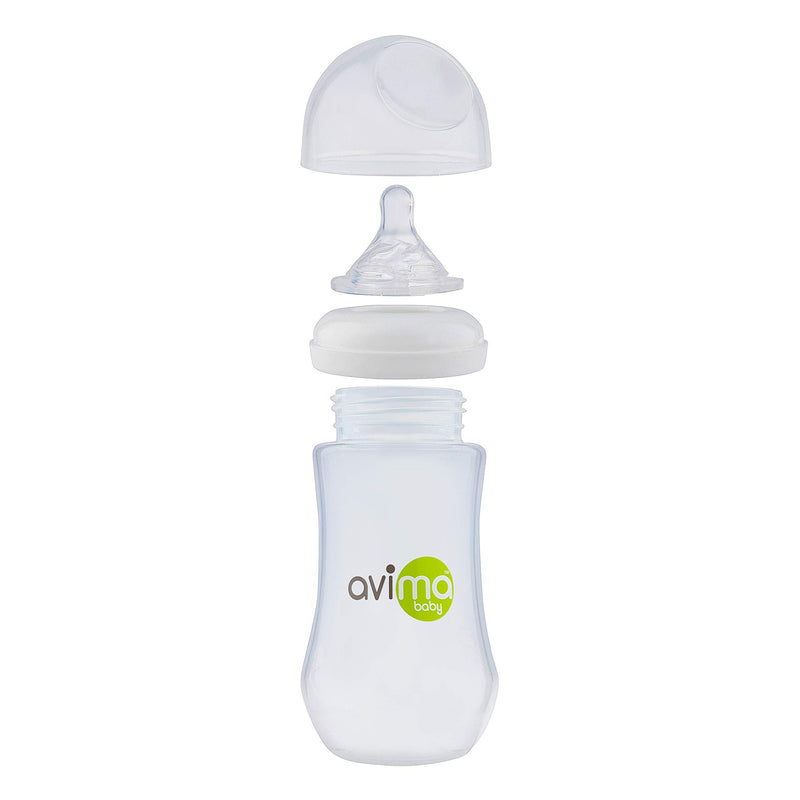 Avima 12 oz Anti Colic Infant Bottles, BPA Free, Wide Neck with Fast Flow Nipples (Set of 3) 12 Ounce - 3 Pack - BeesActive Australia