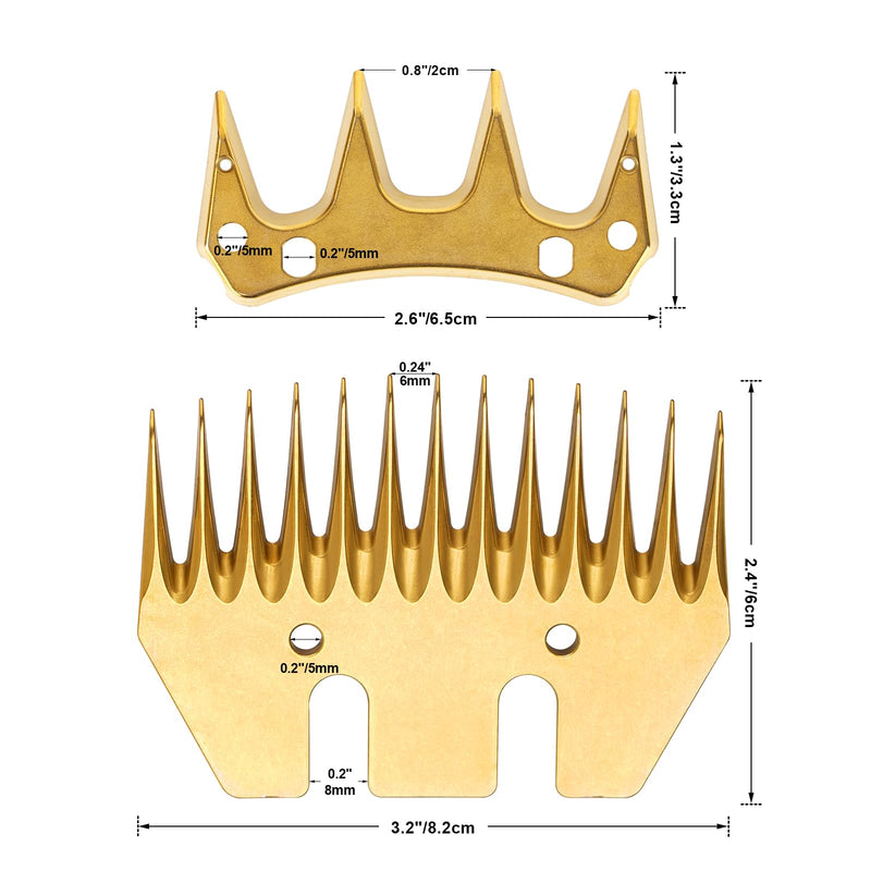 Sheep Shears Blades Sheep Clippers Replacement Blades for Electric Wool Comb Cutter Clipper Scissors Blade for Sheep Alpacas Goats and More (Straight 13-Tooth) Straight 13-tooth - BeesActive Australia