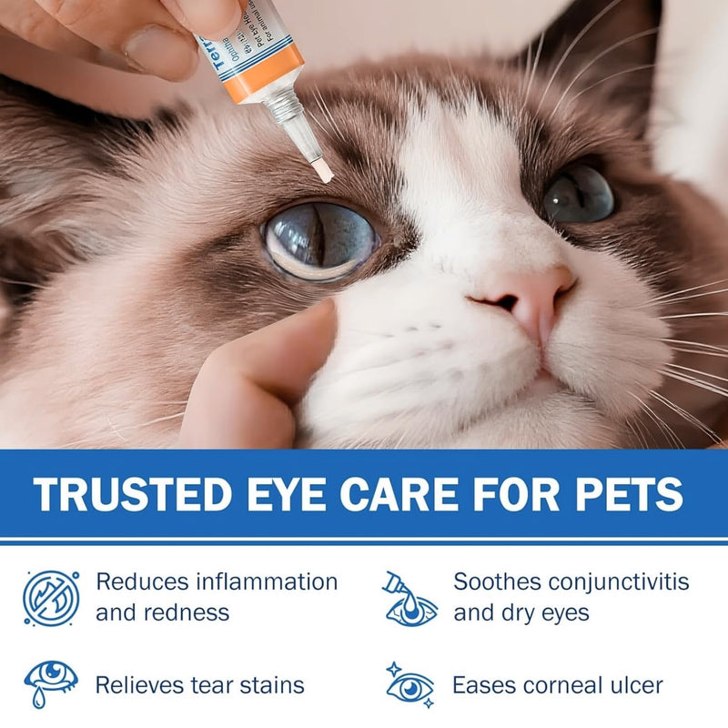 Pet Eye Care Ointment for Dogs, Cats, Cattle, Sheep, Horse, Bird 1/8 oz / 5 gr, 1 Tube