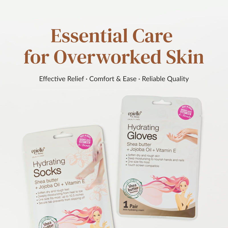 Epielle Hydrating Foot Mask 6 Pairs, Relieve and Soften with Shea Butter & Jojoba Oil, Deep Moisturizing Socks for Dry, Cracked Feet, Self Care Gifts for Women, Spa Kit, Easter Basket Stuffers Hydrating Socks - BeesActive Australia
