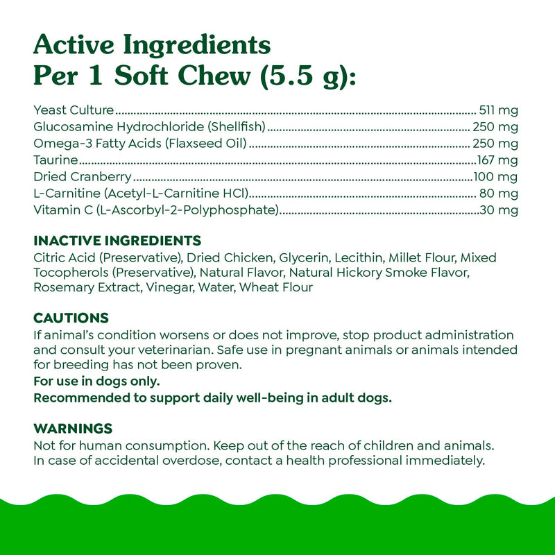 Greenies Dog Supplements 8-in-1 Multi-Benefit Chicken Flavor, 15.5 oz. Container, 80 Count - BeesActive Australia