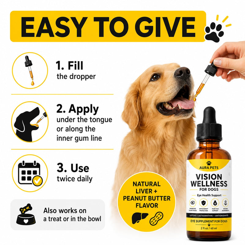 Advanced Vision Formula for Dogs, Support Eye Health with Lutein Zeaxanthin, Astaxanthin Helps Maintain Clear and Reduces Cloudiness, 2 Fl oz (1 Pcs) 1 Pcs