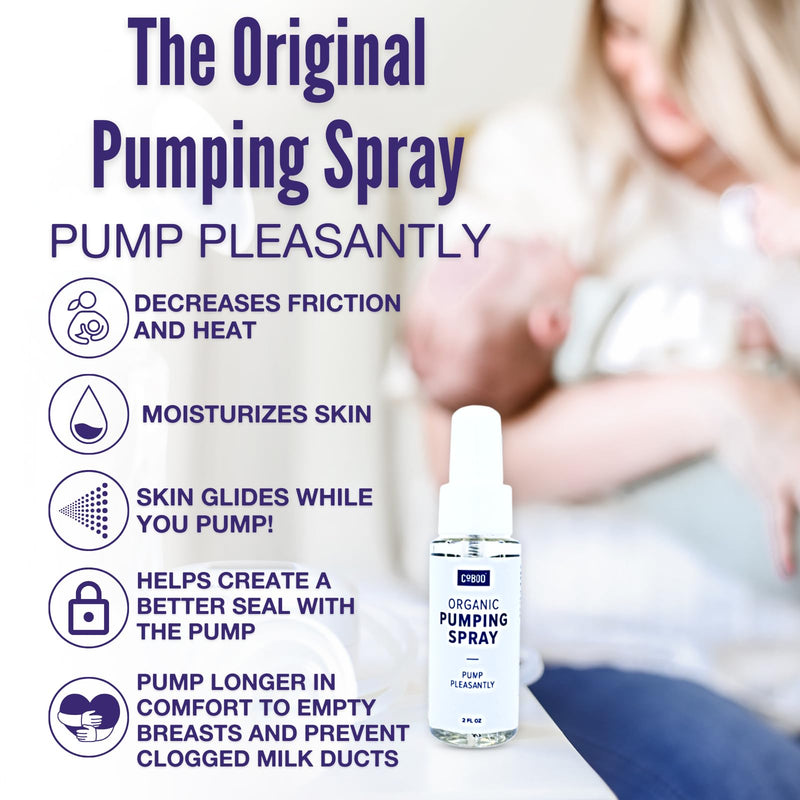Organic Breast Pumping Spray 2oz, Supports Essential Breast Pump moisturization, Helps Sore Nipples & Clogged Ducts, Breast Pump Lubricant, Pump Spray for Flanges, Vegan, Natural & Lanolin Free 2 Fl Oz (Pack of 1) - BeesActive Australia