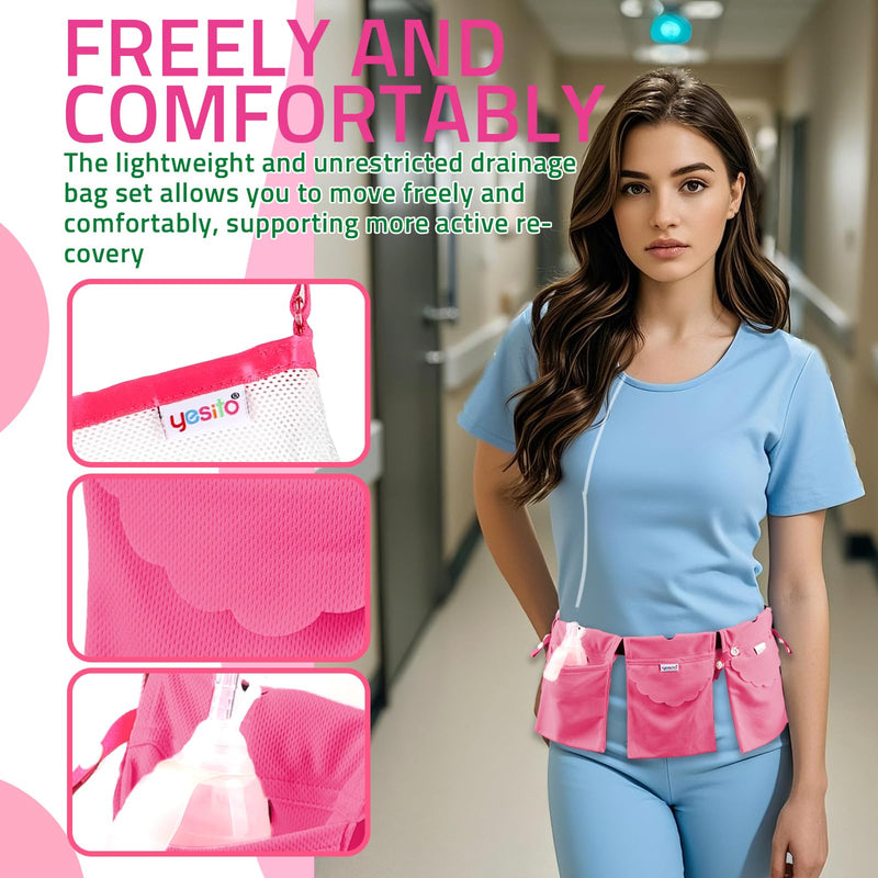 Mastectomy drainage pouch and Shower for Support Adjustable Comfort Pink 1 - BeesActive Australia
