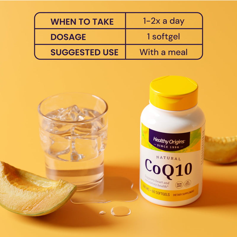 Healthy Origins CoQ10 100 mg, Trans-Isomer Ubiquinone, 300 Softgels Unflavored 300 Count (Pack of 1)