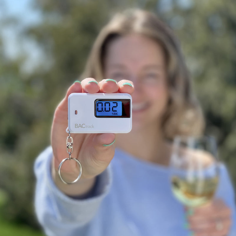 BACtrack Go Keychain Breathalyzer (White) | Ultra-Portable Pocket Keyring Alcohol Tester for Personal Use 1 White - BeesActive Australia