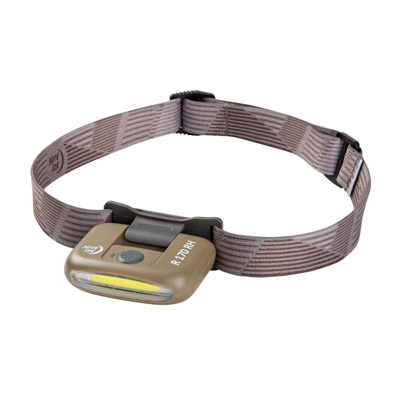 Nite Ize Radiant 170 Rechargeable Headlamp - Durable Headlamp with Rechargeable 170 Lumen Light - Great for Camping, Hiking & at-Home Projects - Coyote