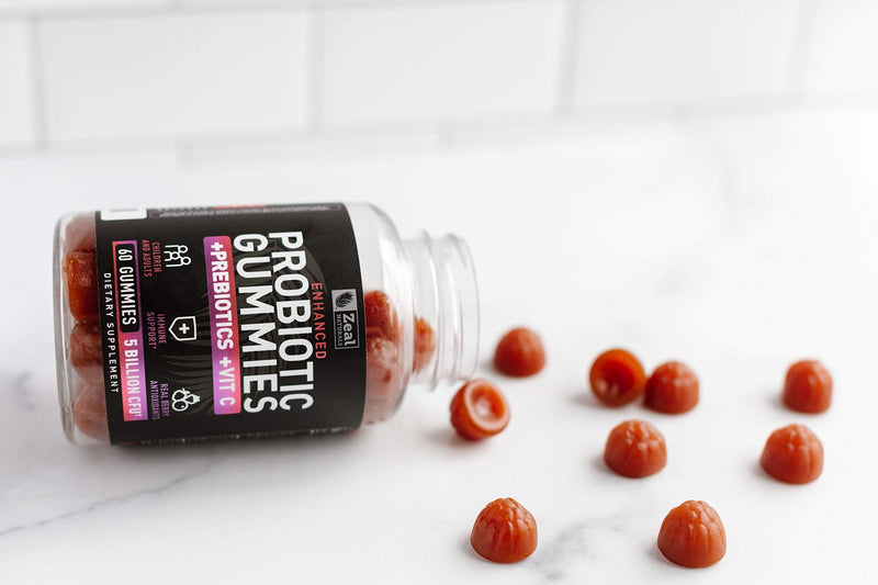 Probiotic Gummies for Adults and Kids (60 Count | 5 Billion CFU) w/Organic Berry Antioxidants & Vitamin C for Immune Support and Digestion gummy- Prebiotics and Probiotics for women Gummies