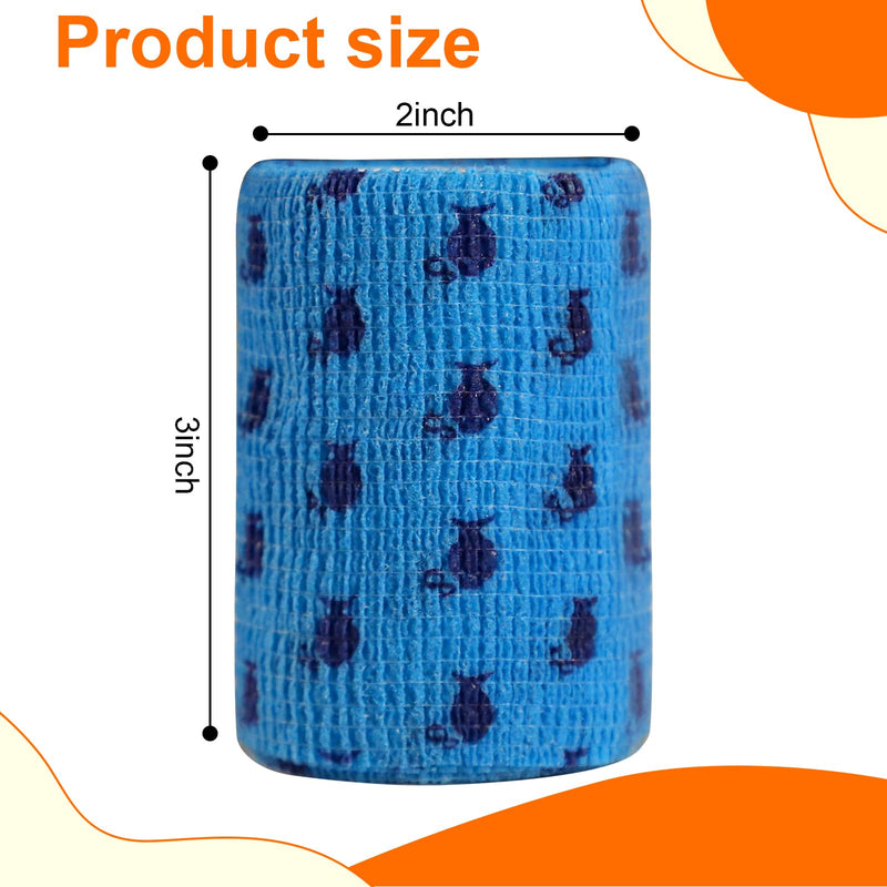 3 Inch Vet Wrap 6 Pack x 5 Yards Self Adhesive Bandage Wrap Bulk Self Adherent Veterinary Non-Woven Pet Tape for Horse Dog Cat Bird Animal 6 Bandages for First Aid Wrist Ankle Sprains Swelling - BeesActive Australia