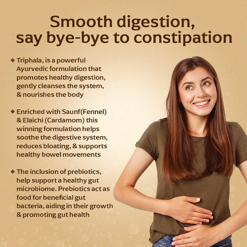 Triphala Effervescent | Relieves Constipation, Colon Cleanse, Improves Digestive Health & Manage Weight | with Ayurvedic Herbs, Triphala &Saunf along with Prebiotics|20 Tablets (Pack of 2) 40 Count (Pack of 1) - BeesActive Australia