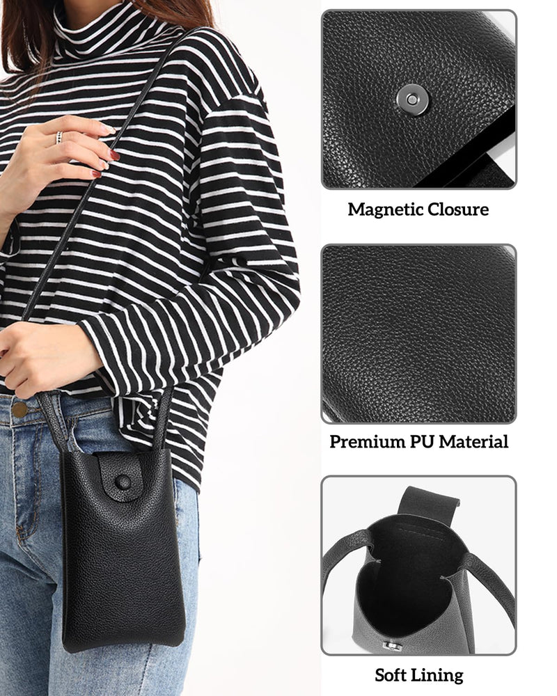 Battery Carrying Bag for Apple Vision Pro, Battery Holder with PU Leathers & Magnetic Closure, Effective Battery Protection Shoulder Bag, Black - BeesActive Australia