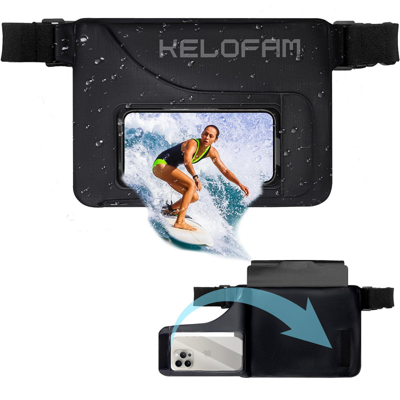 Waterproof bag Fanny Pack with Phone Case, Water proof Phone Pouch Dry Bag Keep Valuables Safe for iPhone Samsung, Adjustable Waist Strap and Screen Touch Sensitive for Swimming Boating Beach Fishing