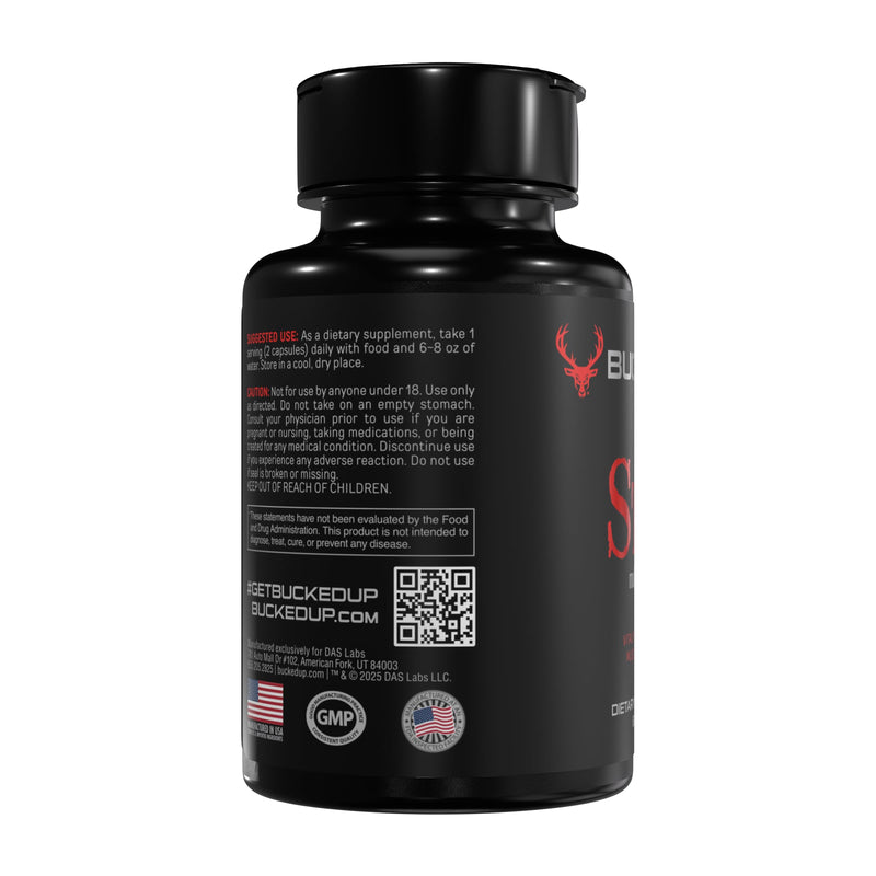 Bucked Up Stag Multivitamin - Men - Full Spectrum Vitamin Formula - Vitality, Immunity and Muscle Function (60 Capsules)