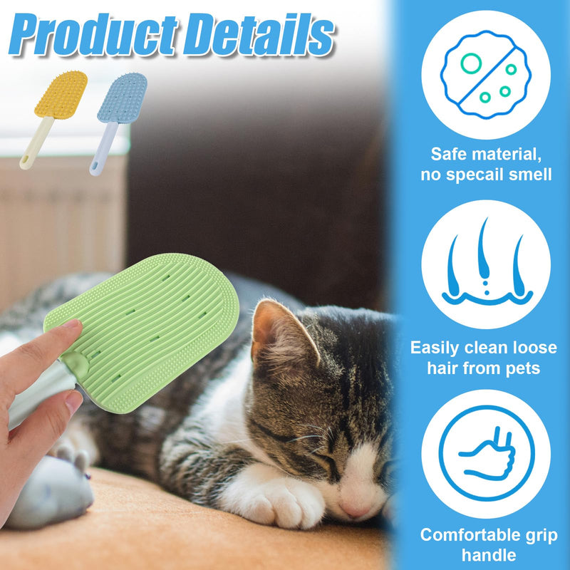 3pcs Cat Tongue Combs, Double Sided Cat Grooming Tongue Brush with Comfort Grip Handle Cat Tongue Licking Hair Comb Pets Shedding Brush for Grooming Hairballs & Keeping Clean - BeesActive Australia