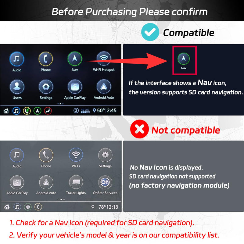 XGEEK 2026 Navigation SD Card Map Update, Map Version 8653 1530, Compatible with GM Chevrolet GMC Cadillac Buick, North America (USA, Canada, Mexico) GPS Maps