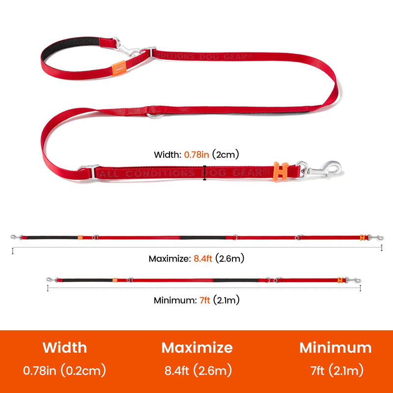 HOWGO Hands Free Dog Leash with Padded Handle,Multifunctional Crossbody Waist Leash for Walking Running Jogging Training,7.5 FT Nylon Adjustable Length for All Breeds(Yellow, Ultralight) Yellow