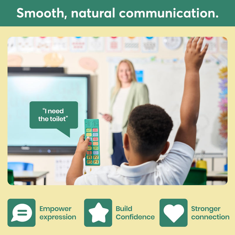 AAC Device for Autism - AAC Communication Device for Nonverbal Kids and Adults - 4 Programmable and 12 Pre Set Iconic Buttons with Adjustable Volume - Used in Classrooms for Speech Therapy Talkaroo Aid