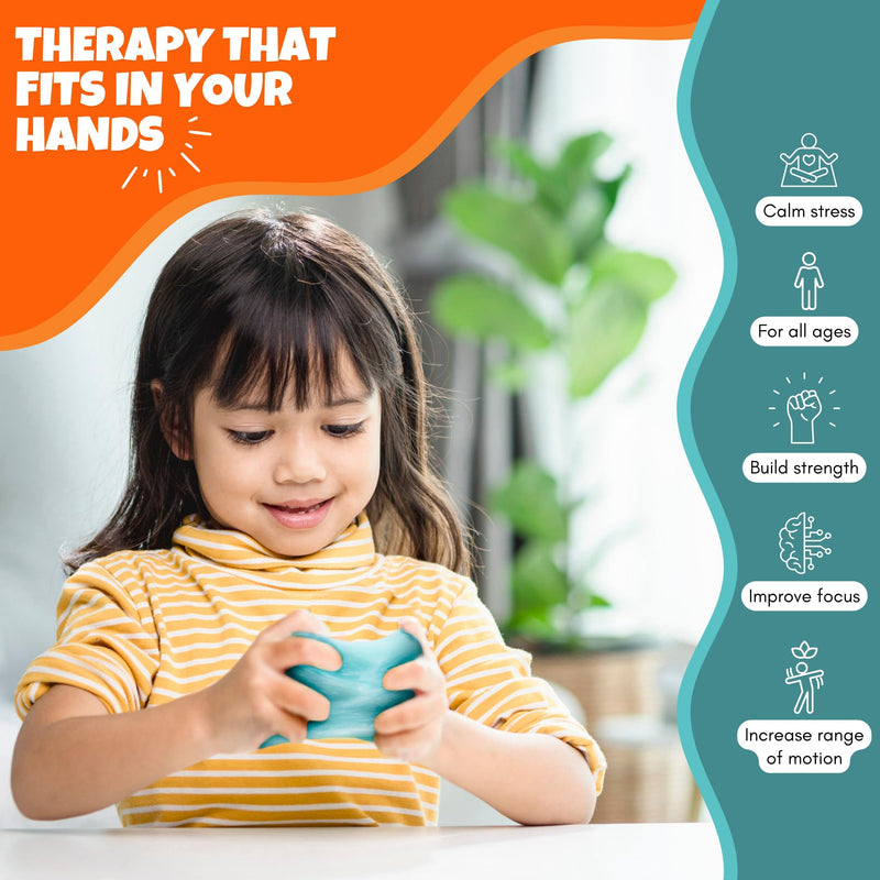 Therapy Putty Set, 6 Levels of Firmness, 3 Ounces Each Container, Multi-Color - BeesActive Australia