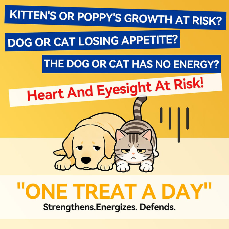 Pure Taurine for Dogs & Cats Taurine Powder Supplement for Pet Puppy Kitty 500mg Unflavored Easy-to-Mix Taurine Supplement for Doggy Supports Immune Heart Vision Skin Vitality Made in USA 200 Grams