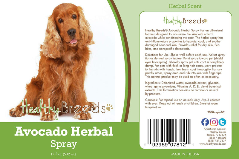 Healthy Breeds Cocker Spaniel Avocado Herbal Spray 17 oz