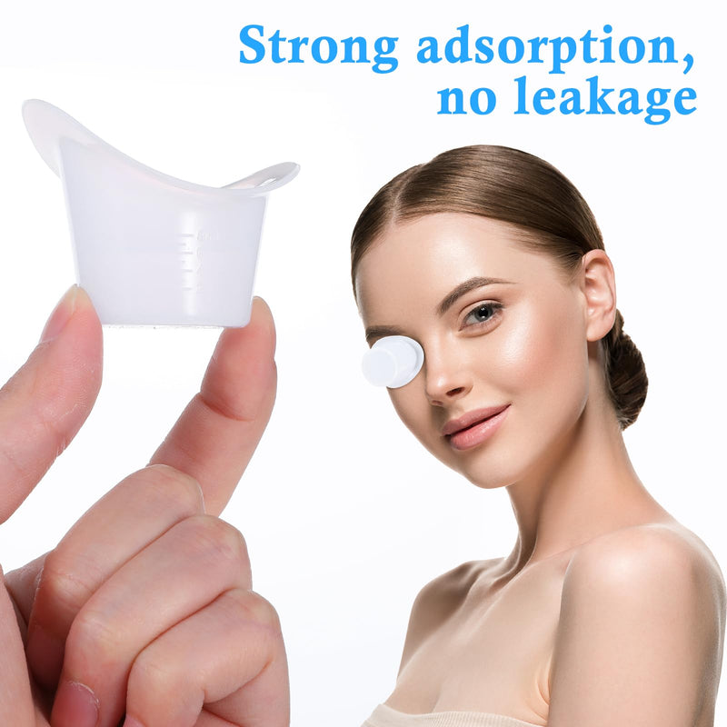 Eye Wash Cups, 2Pcs Reusable Silicone for Eye Wash Eye RinseKit with Clear Storage Container, Portable Eye Flush Kit for Eye Care, for Quick Relief Tired Eyes Cleaning Eye Dust - BeesActive Australia