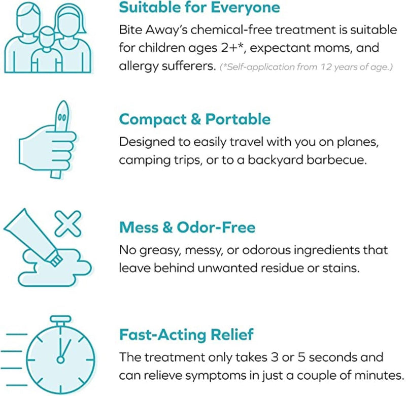 bite away - The Original Electronic Bug bite Treatment for Mosquito Bites, Made in Germany. Without Chemicals - Treatment by Heat, up to 300 Applications Possible with The First Set of Batteries 1 - BeesActive Australia