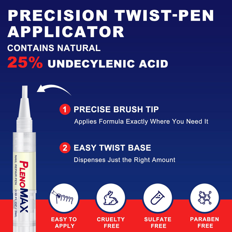 Toenail Fungus Pen - Toenail Fungus Treatment Extra Strength Renewal Kit for Thick, Broken & Discolored Toenails & Fingernails 0.1 Fl Oz (Pack of 6)