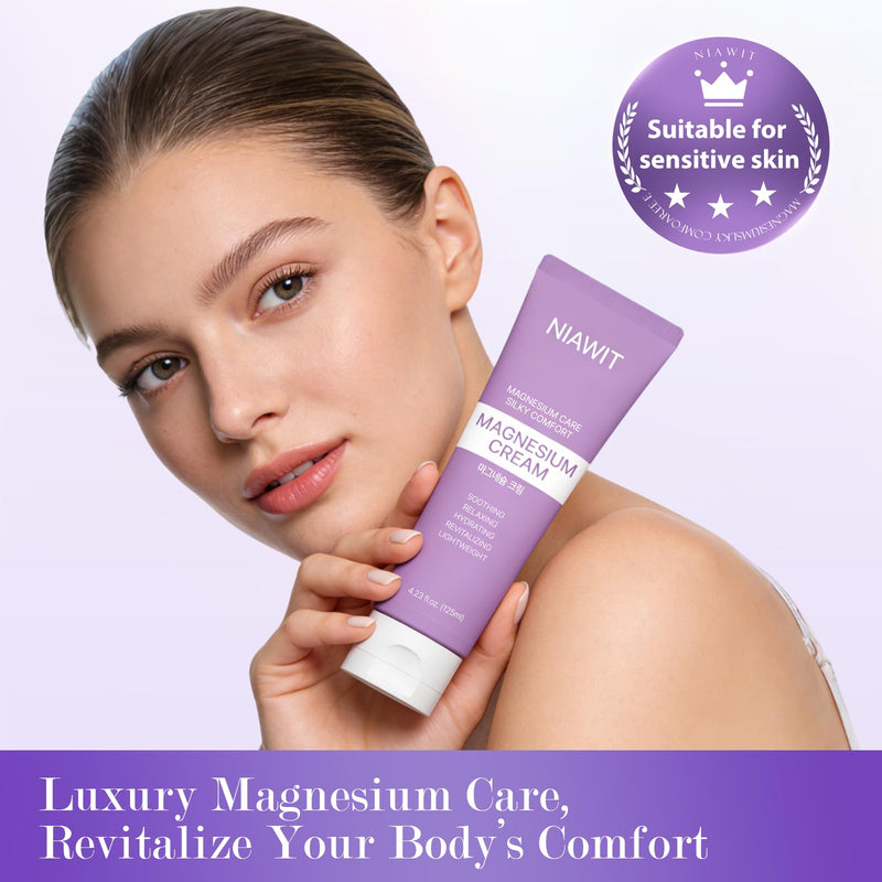 Magnesium Cream – Restful Sweet Sleep + Muscle Relaxation for Legs, Feet & Arms | Hydrating Body Cream with Magnesium & Shea Butter to Smooth Skin, Calm Gentle Formula 125 ml 4.21 Fl Oz (Pack of 1)