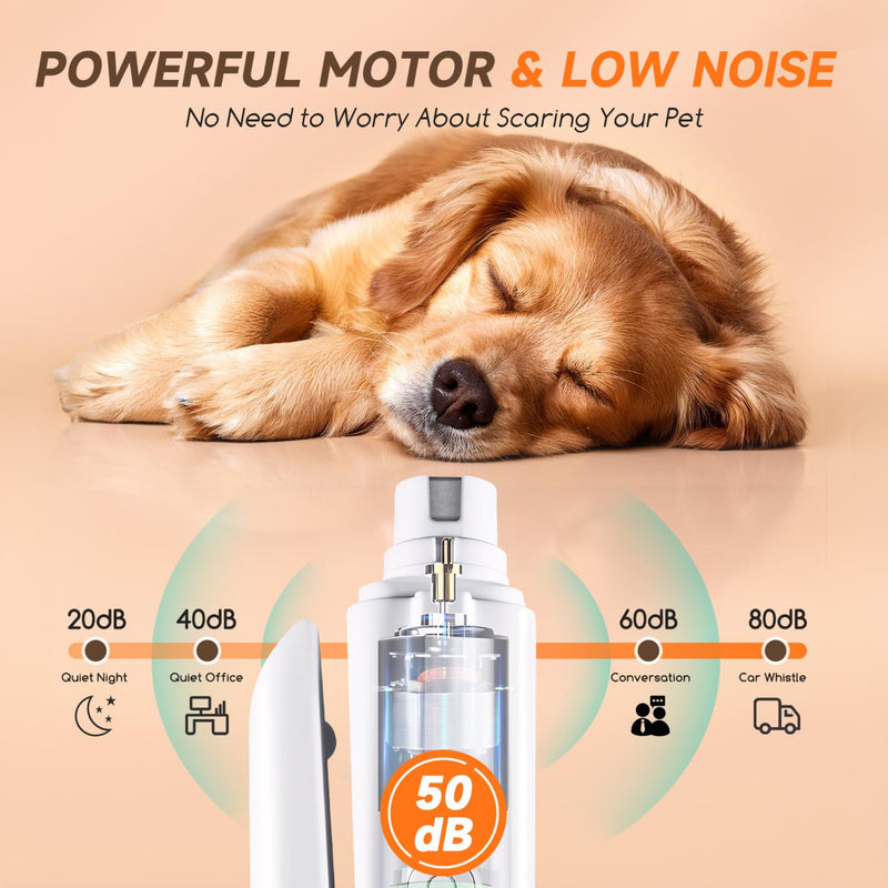 Nobleza claw grinder for dogs and cats, claw scissors 2 in 1 with 2 LED lights, electric claw trimmer with LED display for pets, nail scissors with protective cover for medium small dogs - BeesActive Australia