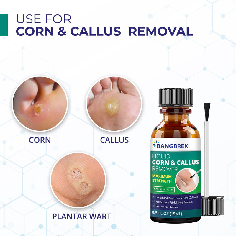Corn Removers for Toes: Liquid Salicylic Acid Corn Removal for Feet - Corn Callus Remover for Feet Extra Strength (1ml) - BeesActive Australia