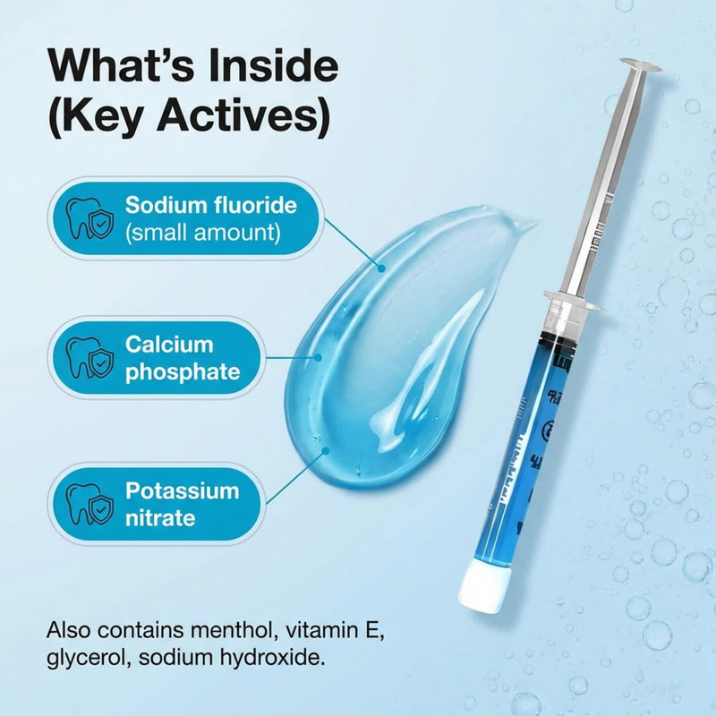 Remineralization Gel - 5 Syringes of Gel. Remineralizing and Reduces Teeth Sensitivity After Teeth Whitening Treatment