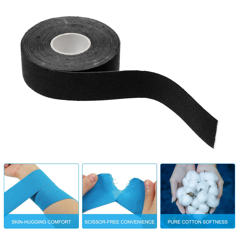 PATIKIL Aerial Hoop Tape, Athletic Tape Adhesive Non-Slip Grip Tape Yoga Rig Sports Tape for Wrapping Exercises Gymnastics Black 16.4ft x 1 Inch - BeesActive Australia