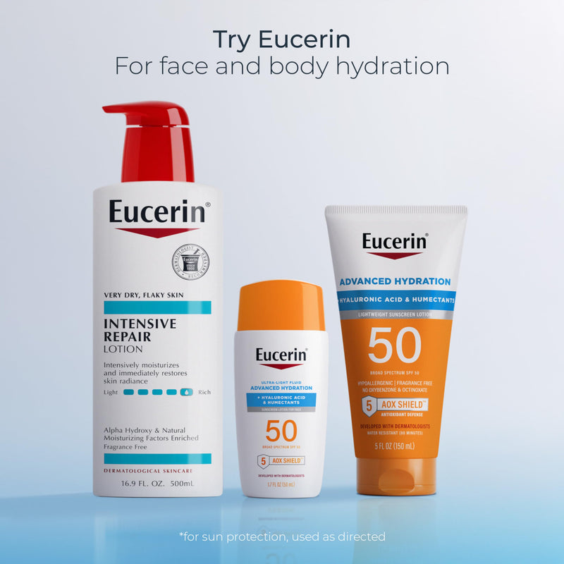 Eucerin Intensive Repair Body Lotion for Dry Skin with Alpha Hydroxy, Body Moisturizer for Very Dry Skin, Moisturizes, Exfoliates and Conditions, Fragrance Free and Paraben Free, 16.9 Fl Oz Bottle - BeesActive Australia