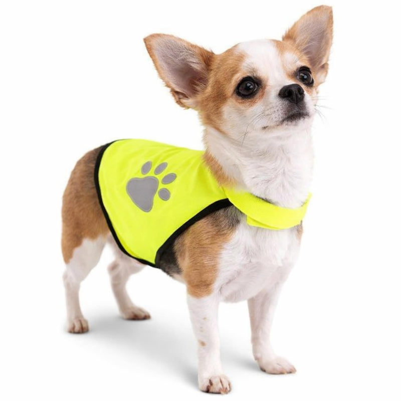 PARENCE. XS Protective Vest - Neon Yellow Hi-Vis - Lightweight and adjustable reflective vest for small dogs
