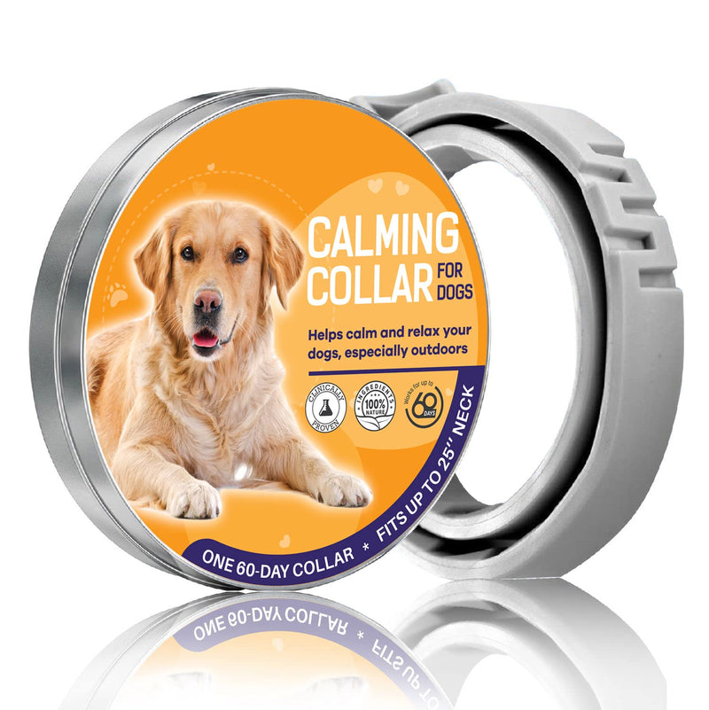 Calming Dog Collar 25 '' - Pheromone Dog Collar Safe Ingredient - Waterproof Calming Collar for Dogs - Dog Calming Collar for Relaxation - Flexible Dog Anxiety Relief Collar