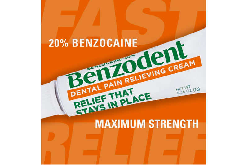 Benzodent Dental Pain Relieving Cream, 1 Ounce - Buy Packs and Save (Pack of 5) - BeesActive Australia