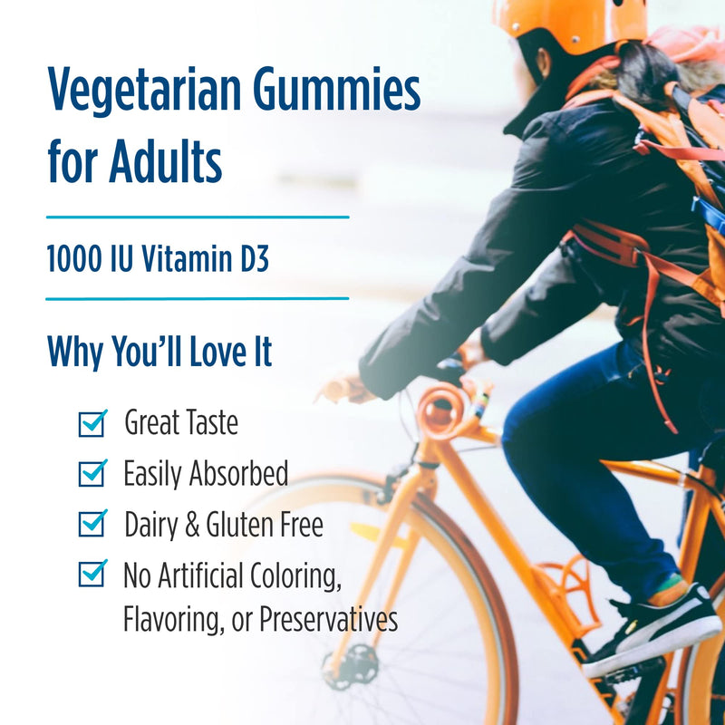 Nordic Naturals Vitamin D3 Gummies, Wild Berry - 120 Gummies - 1000 IU Vitamin D3 - Great Taste - Healthy Bones, Mood & Immune System Function - Non-GMO - 120 Servings 120 Count (Pack of 1) - BeesActive Australia