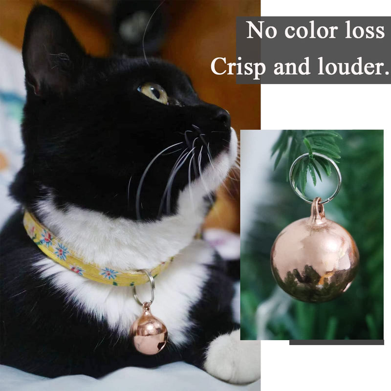 4 Pack Cat & Dog Copper Bells - Pet Tracker Training | Pet Collar Accessories | Save Birds & Wildlife(Large) Large Rose Gold - BeesActive Australia