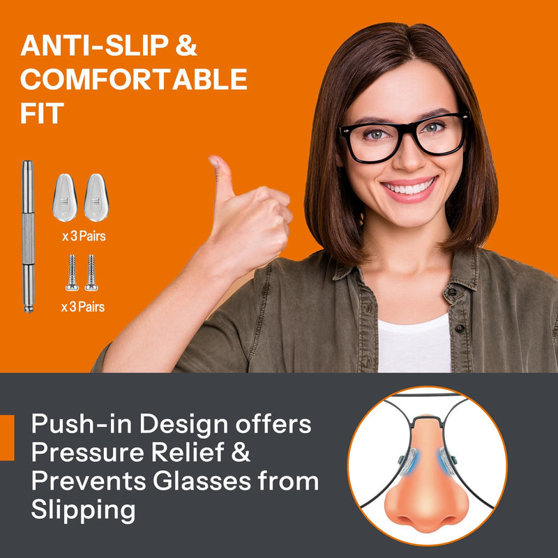 Glasses Cleaner,8 in 1 Glasses Cleaning Kit with 24H Anti Fog Eyeglass Cleaner Spray| Portable Glasses Cleaner Tool|Eye Glass Clean Cloths, Glasses Anti Slip with Soft Eyeglass Nose Pads & Ear Grip Black - BeesActive Australia