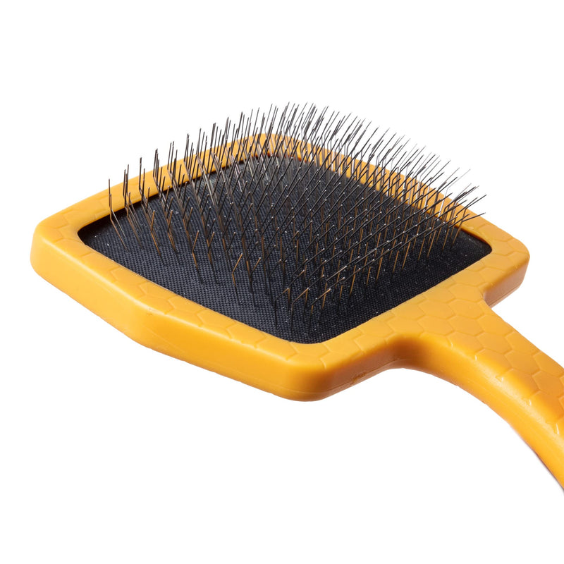 Burt’s Bees for Pets Small Slicker Brush for Dogs with Thick or Curly Hair with Handle Made from Recycled Plastics Collected from Coastal Communities | De-Shedding Dog Brush Removes Knots and Matting Plastic Slicker Brush 7 Inch - BeesActive Australia