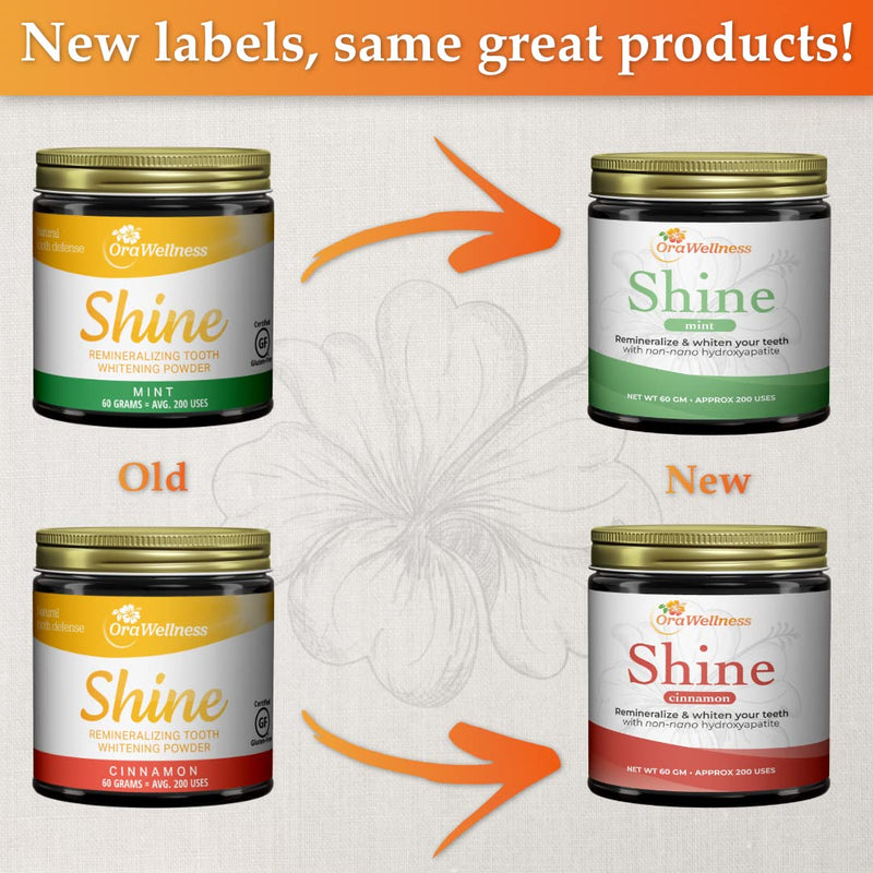Shine Remineralizing Tooth Powder with Hydroxyapatite, Natural Teeth Whitening Powder, Tooth Stain Remover and Polisher, Fresh Mint - BeesActive Australia