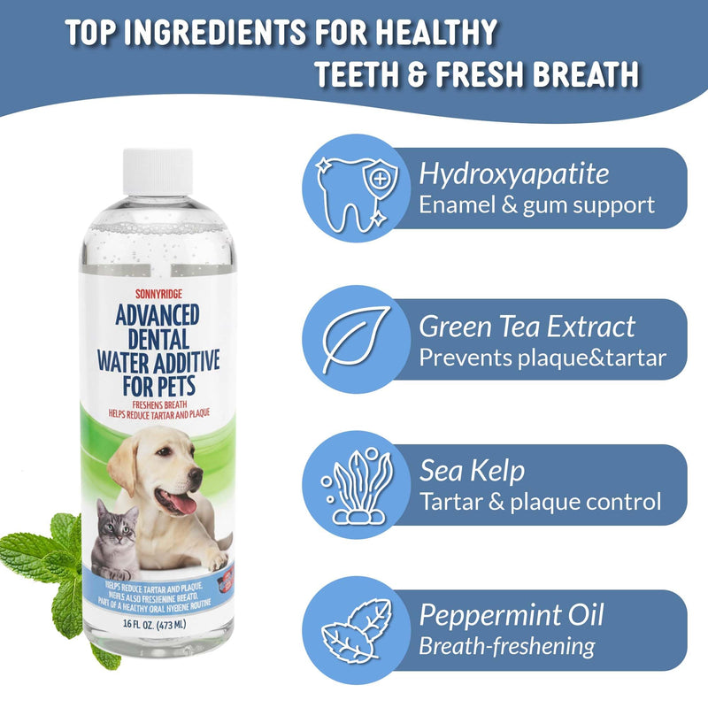 Dog Dental Water Additive – Dog Breath Freshener & Teeth Cleaner, Eliminates Bad Breath, Controls Plaque & Tartar, Gum Health Support, No Toothpaste or Brushing, Tasteless & Odorless