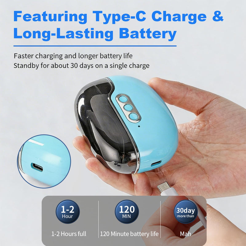 Electric Nail Clipper, 3 Speed Electric Nail Clippers for Seniors & Adults, Baby Electric Nail Trimmer with Light & Clip Storage, USB Electric Automatic Nail Clipper for Fingernail (Blue) Blue