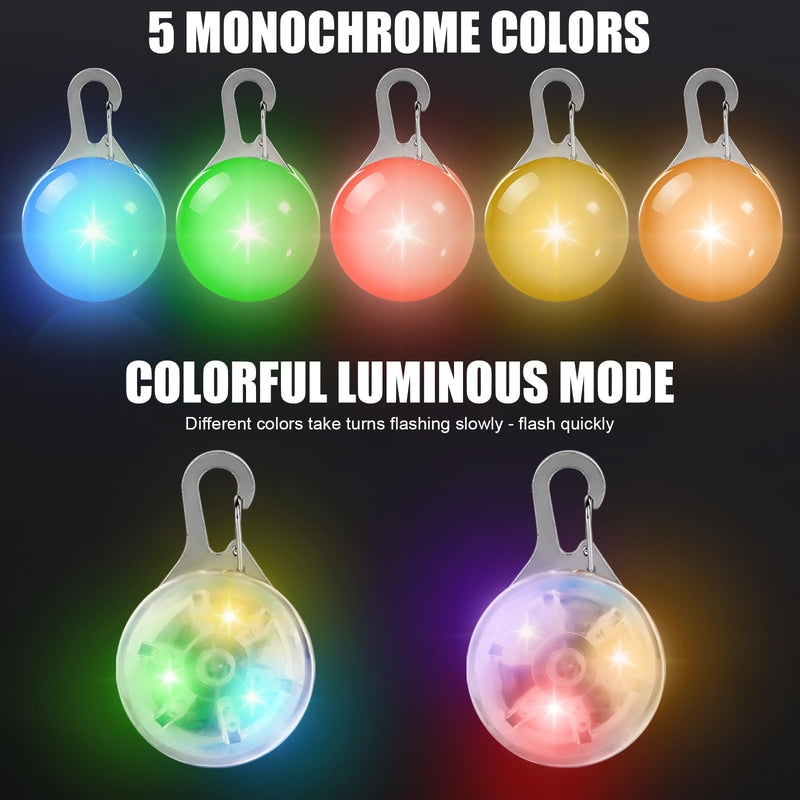 Pack of 12 dog light pendants, flashing light dog, dog safety flashing light clip-on LED light pendant, pet light collar with 3 flashing modes, light pendant for school bags and children - LED - BeesActive Australia