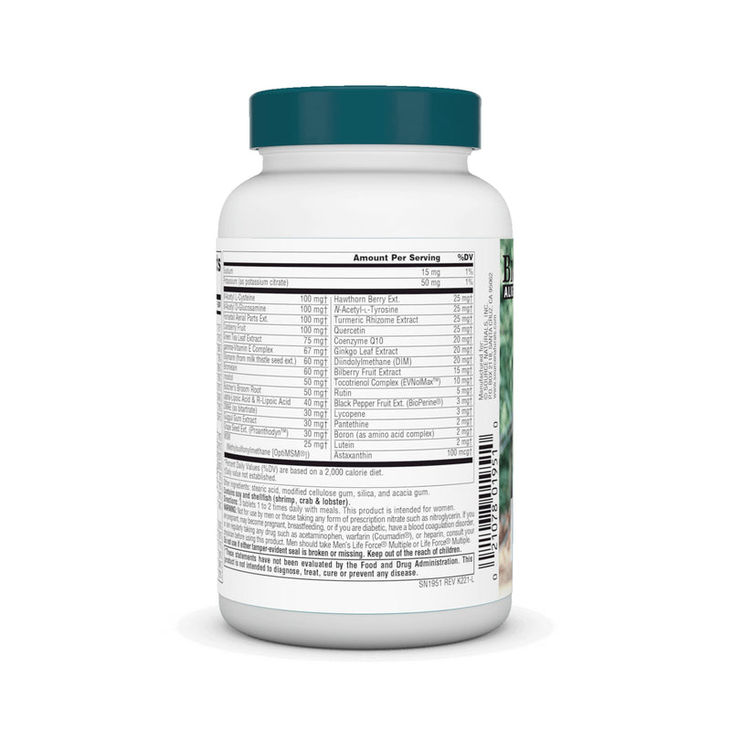 Source Naturals Women's Life Force Multiple Iron Free - Daily Complete Multivitamin 13 Essential Vitamins, Antioxidants, Herbs, Nutrients & Minerals - Enhanced Energy & Immune Boost - 45 Tablets 45 Count (Pack of 1)