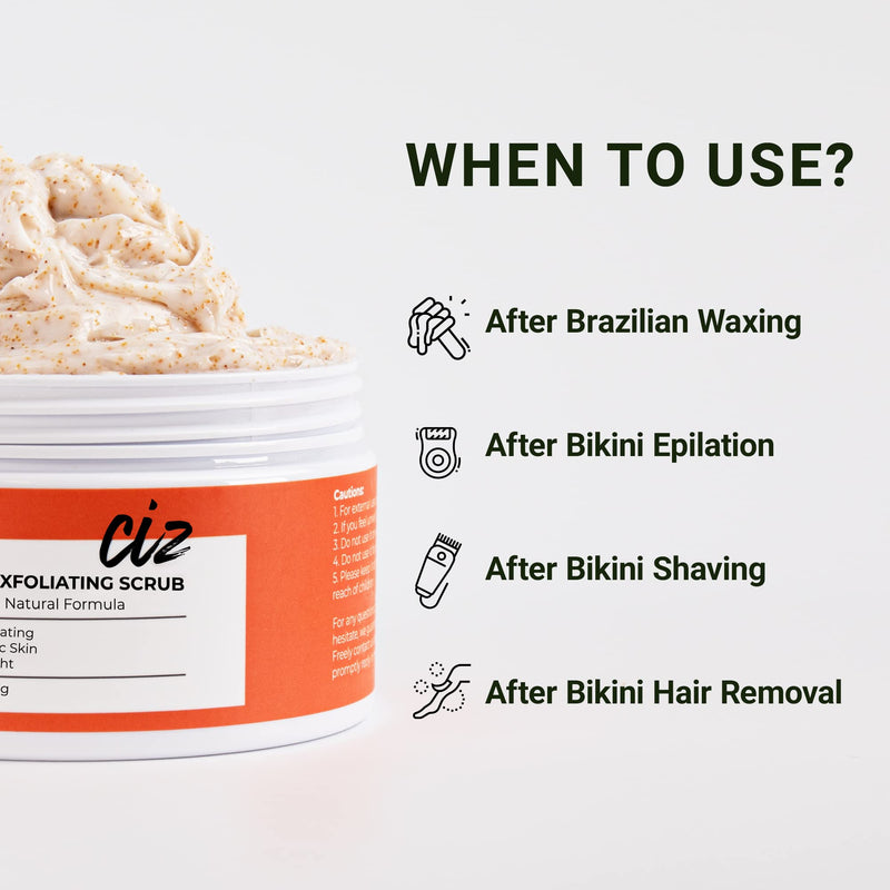 Bikini Area Exfoliator, Exfoliating Scrub for Bikini Area, Ingrown Hair Treatment for Bikini Area, Razor Bump Treatment for Bikini Area, Sugar Scrub for Bikini Area, Shaving Exfoliator Scrub for Women - BeesActive Australia