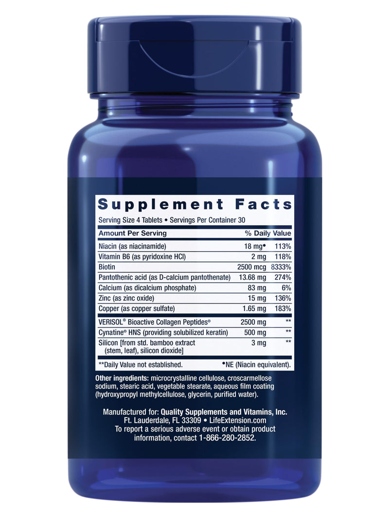 Life Extension Hair,Skin,& Nails- Collagen Plus,120 Count (Pack of 2) 120 Count (Pack of 2) Collagen Plus Formula